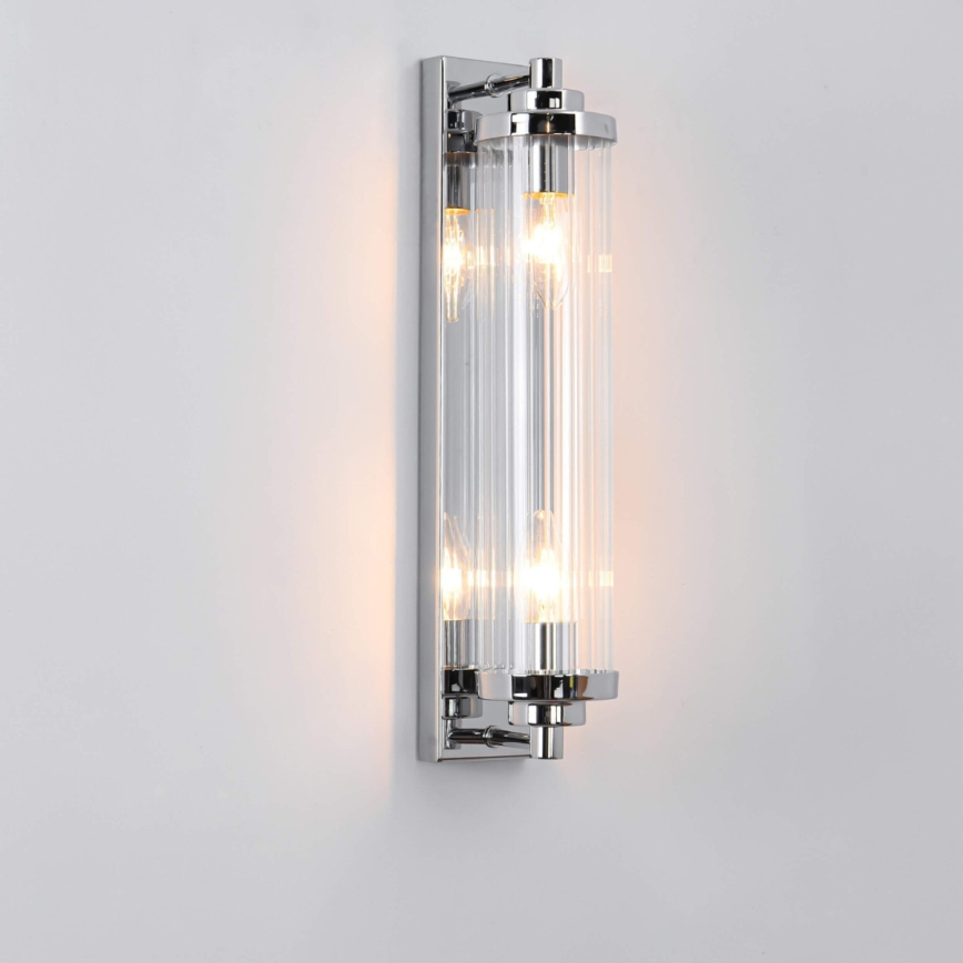 Vägglampa LORENZO 2xE14/40W/230V polerad krom