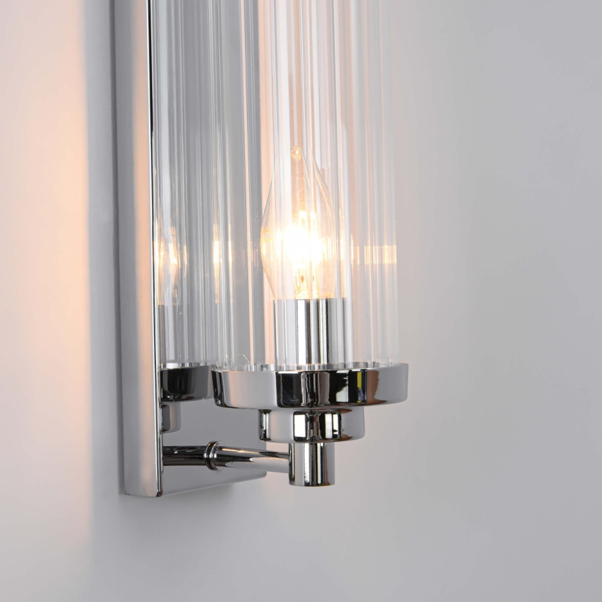 Vägglampa LORENZO 2xE14/40W/230V polerad krom