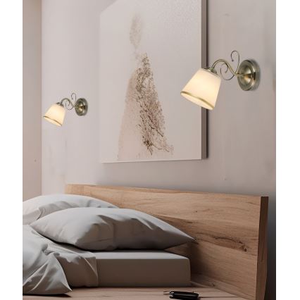 Vägglampa LOSANNA 1xE14/40W/230V mässing