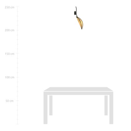 Vägglampa LOTUS 1xE14/10W/230V svart/beige