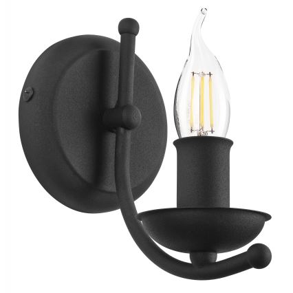 Vägglampa LUCY 1xE14/60W/230V svart