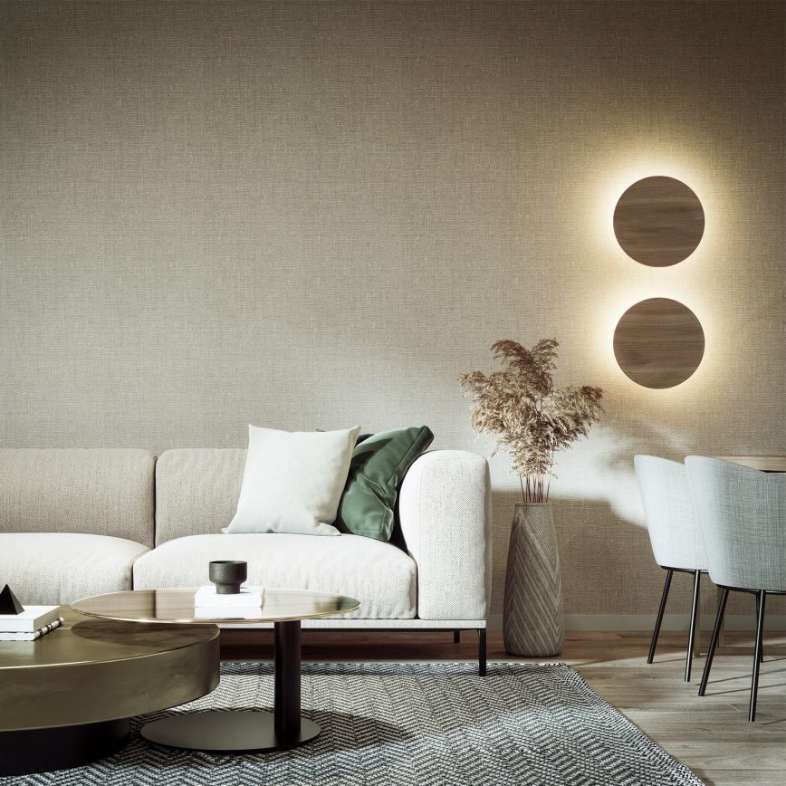 Vägglampa LUNA 4xG9/8W/230V diameter 40 cm brun