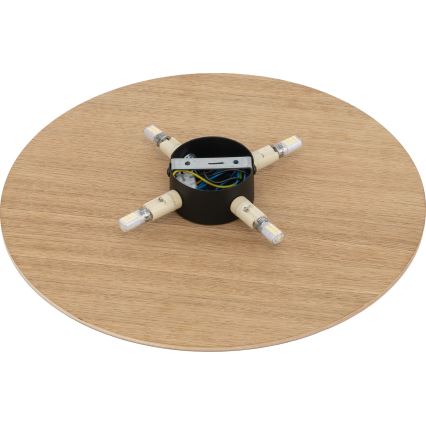 Vägglampa LUNA 4xG9/8W/230V diameter 40 cm brun