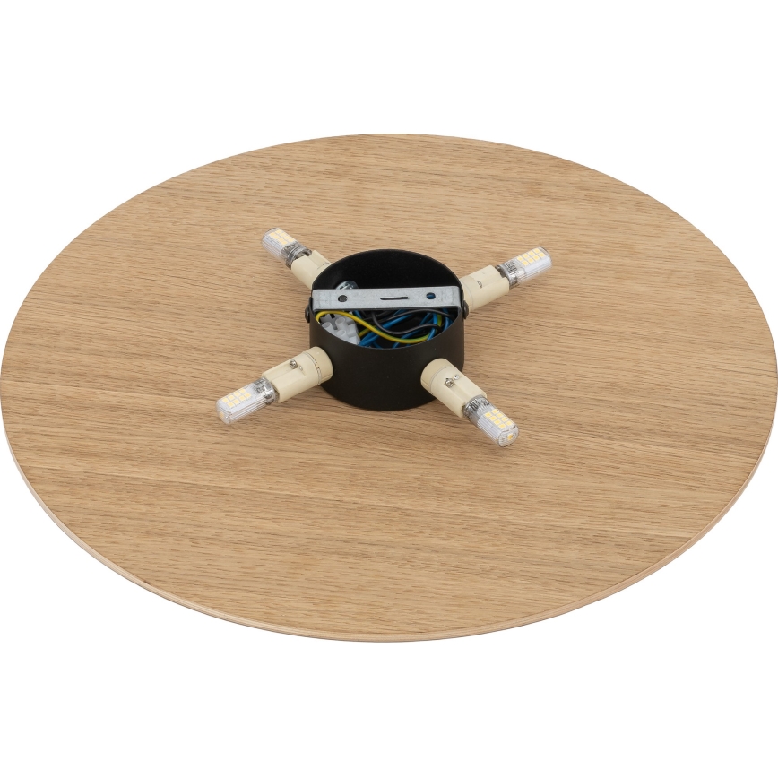 Vägglampa LUNA 4xG9/8W/230V diameter 40 cm brun