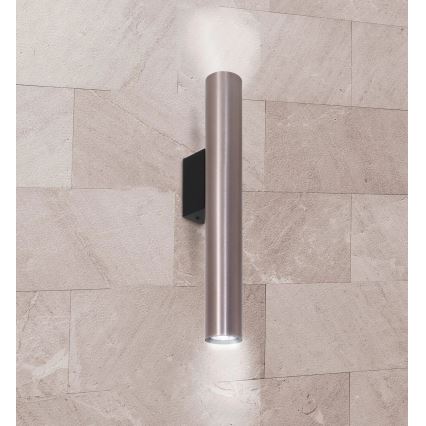 Vägglampa LUNGOMARE 2xGU10/10W/230V mattkrom