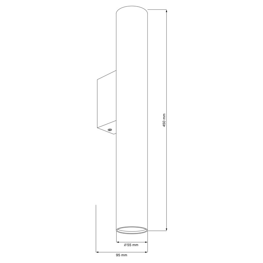Vägglampa LUNGOMARE 2xGU10/10W/230V mattkrom