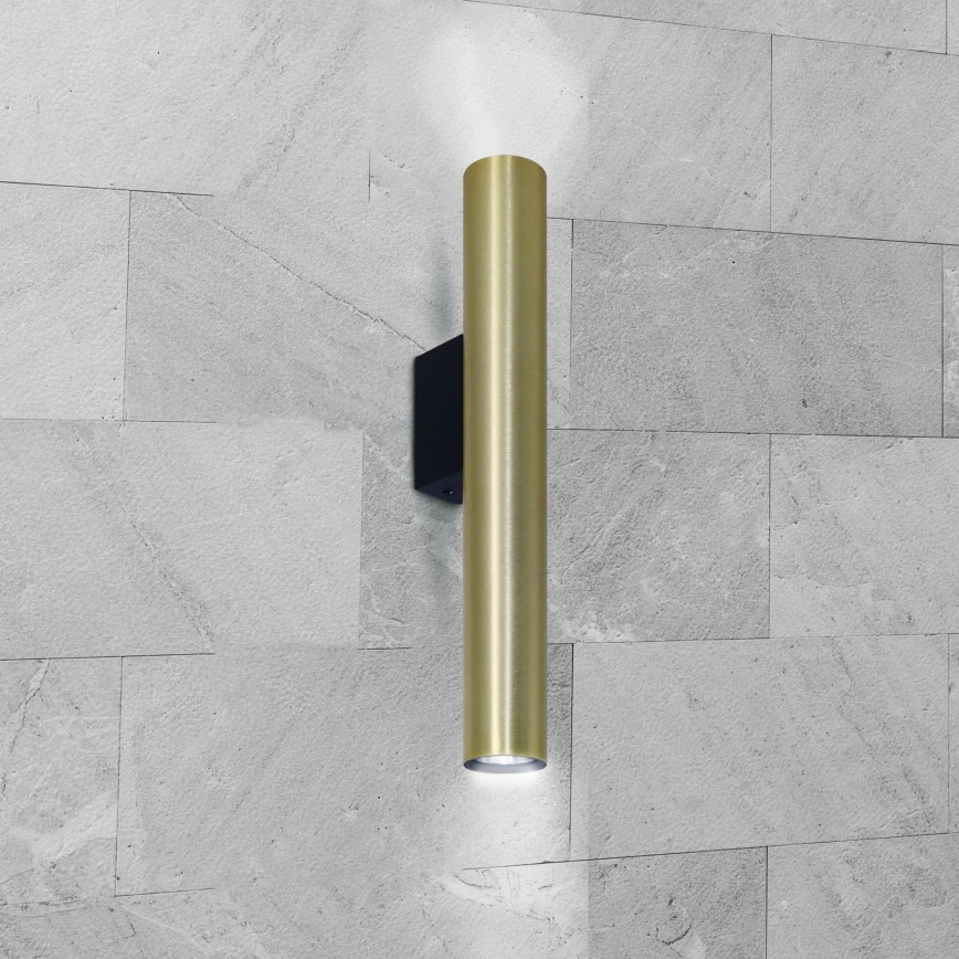 Vägglampa LUNGOMARE 2xGU10/10W/230V guld