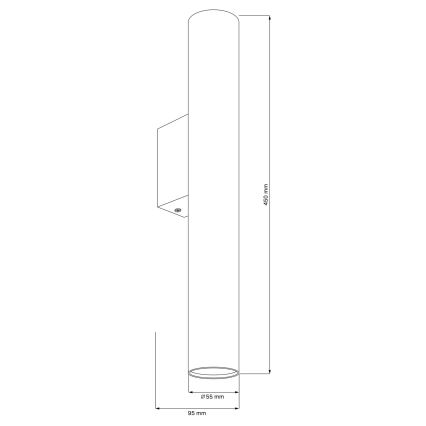 Vägglampa LUNGOMARE 2xGU10/10W/230V matt krom