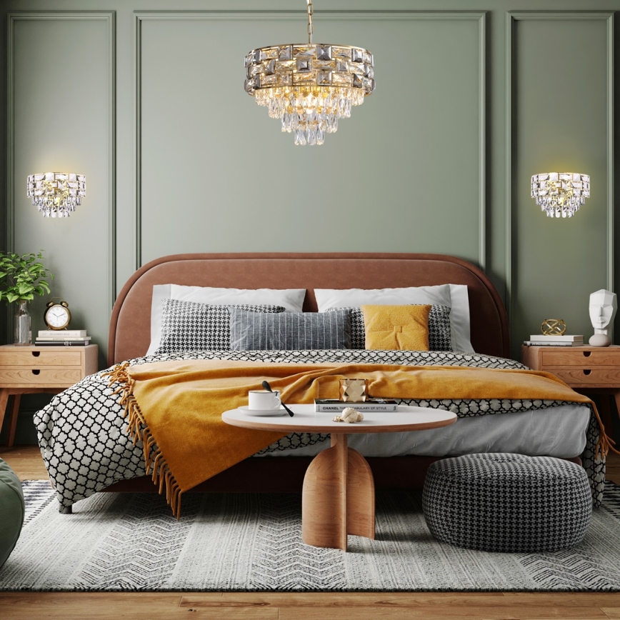 Vägglampa LUXURIA 2xE14/40W/230V guld