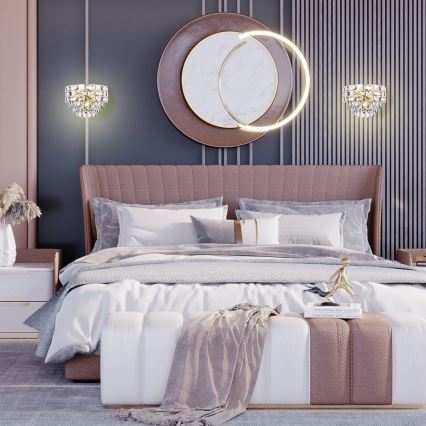 Vägglampa LUXURIA 2xE14/40W/230V guld