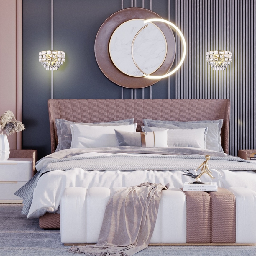 Vägglampa LUXURIA 2xE14/40W/230V guld