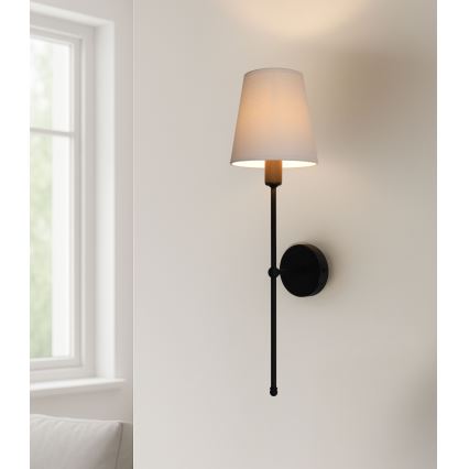 Vägglampa MADELA 1xE14/40W/230V beige/svart