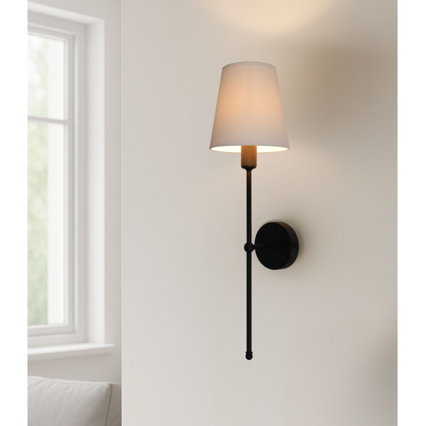 Vägglampa MADELA 1xE14/40W/230V beige/svart