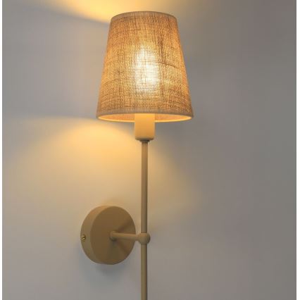 Vägglampa MADELA 1xE14/40W/230V jute/beige