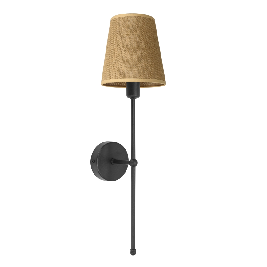 Vägglampa MADELA 1xE14/40W/230V jute/svart