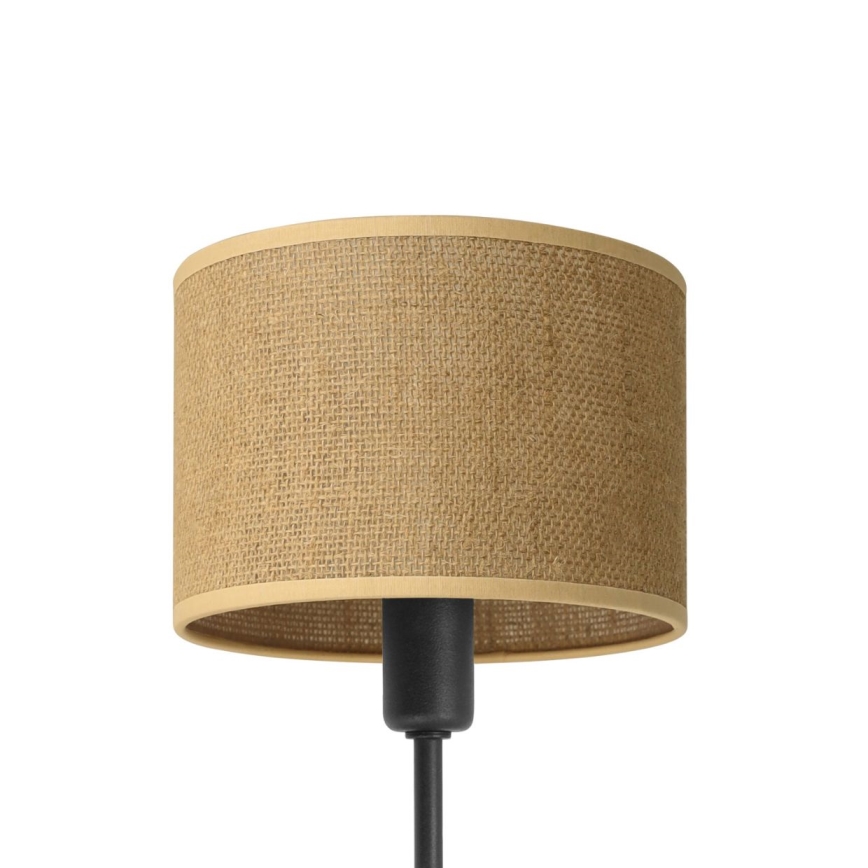 Vägglampa MADELA 1xE14/40W/230V jute/svart