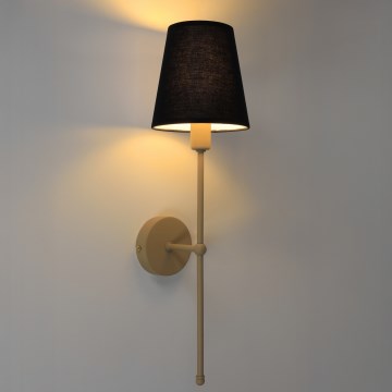 Vägglampa MADELA 1xE14/40W/230V svart/beige