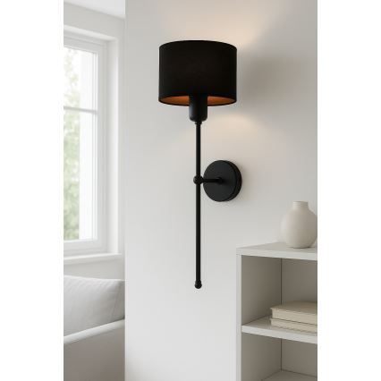 Vägglampa MADELA 1xE14/40W/230V svart