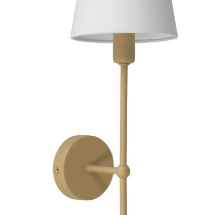 Vägglampa MADELA 1xE14/40W/230V vit/beige