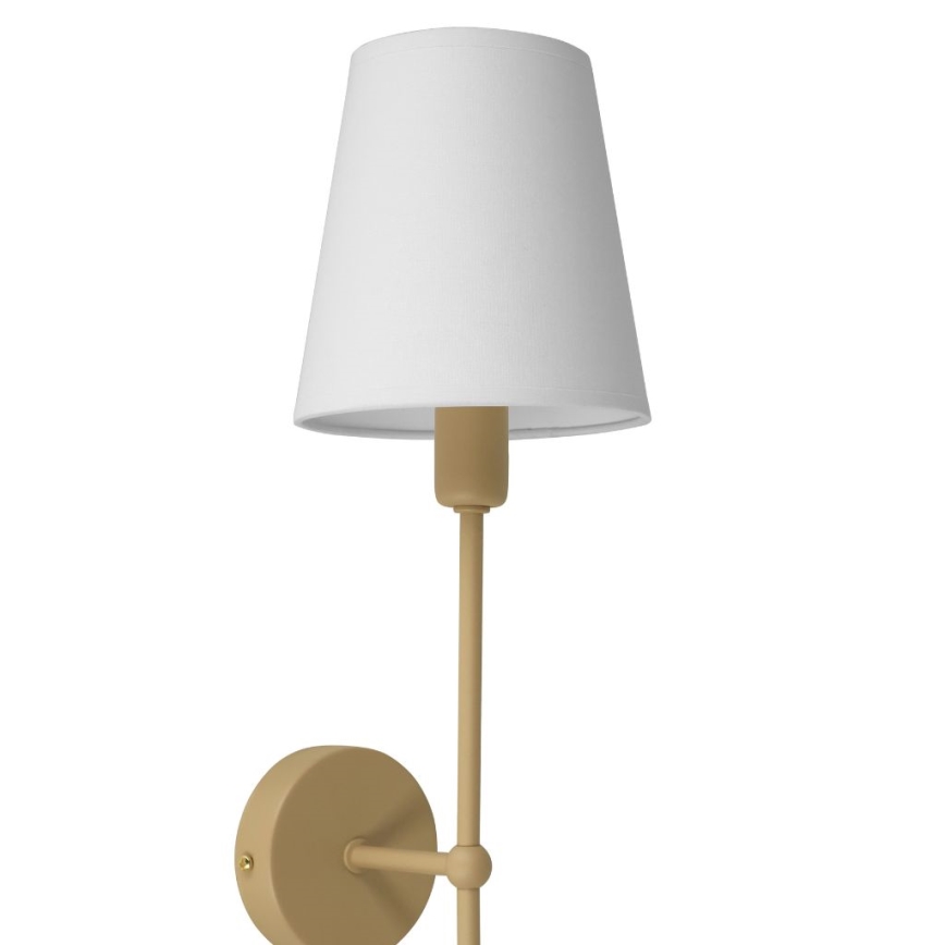 Vägglampa MADELA 1xE14/40W/230V vit/beige