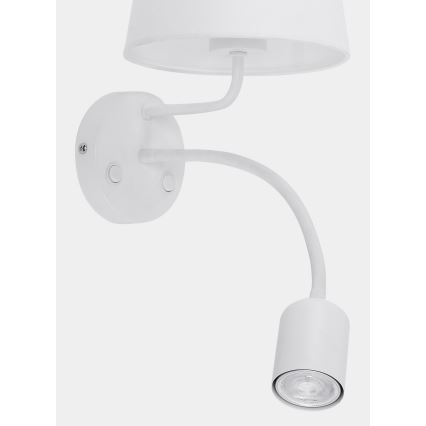 Vägglampa  MAJA 1xE27/15W/230V + 1xGU10/10W/230V vit 