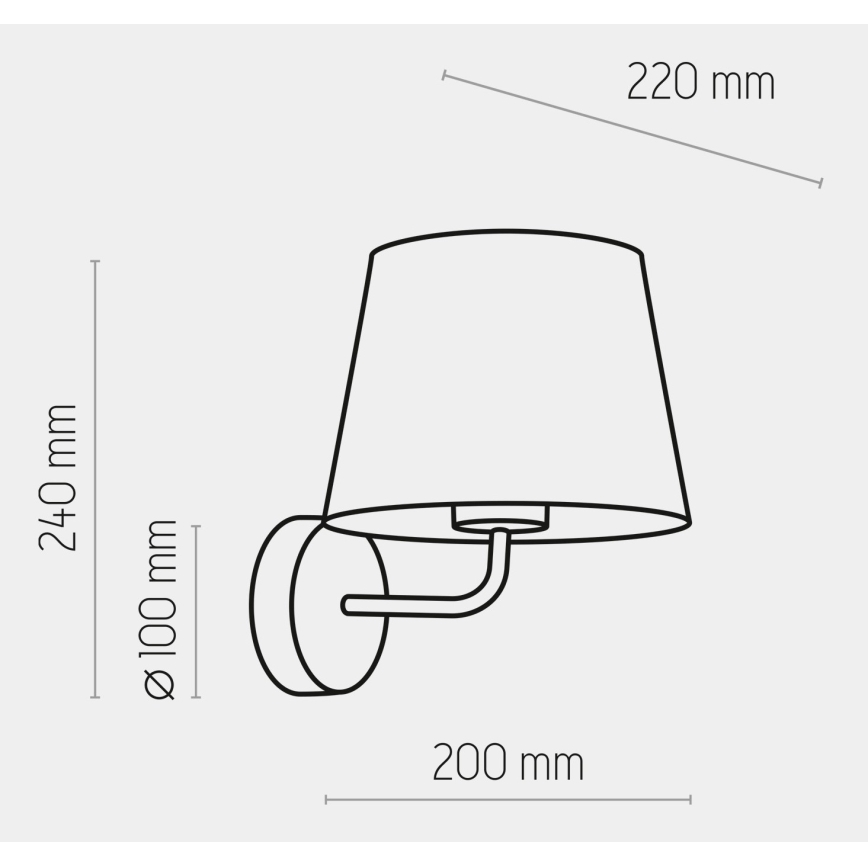 Vägglampa  MAJA 1xE27/15W/230V vit 