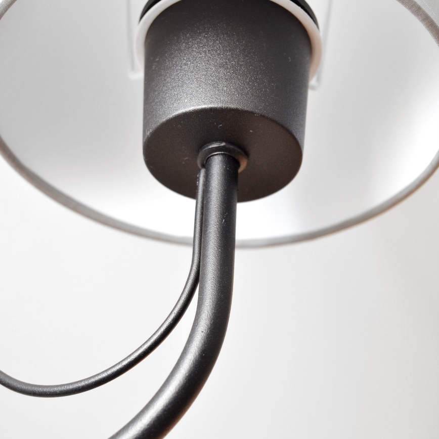 Vägglampa MALBO 1xE27/15W/230V grå/svart