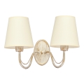 Vägglampa MALBO 2xE27/15W/230V beige