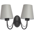Vägglampa MALBO 2xE27/15W/230V grå/svart
