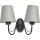 Vägglampa MALBO 2xE27/15W/230V grå/svart