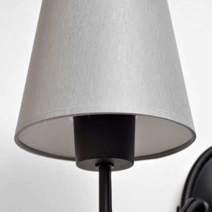 Vägglampa MALBO 2xE27/15W/230V grå/svart