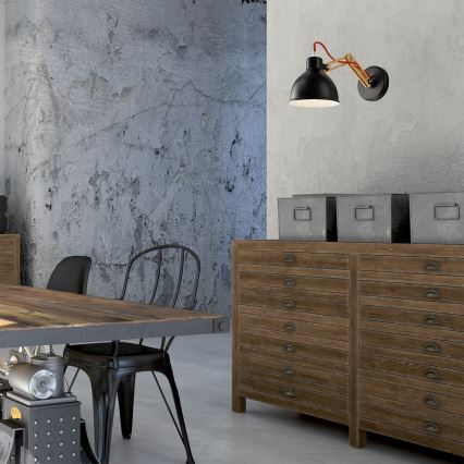 Vägglampa MARCELLO 1xE27/60W/230V bok