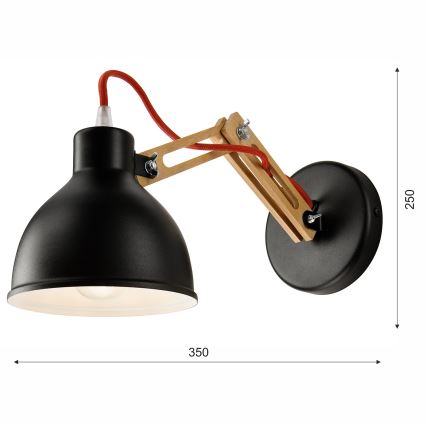 Vägglampa MARCELLO 1xE27/60W/230V bok