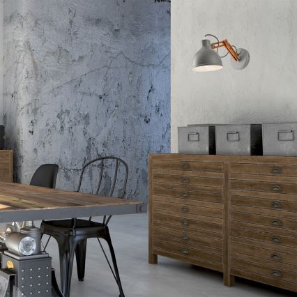 Vägglampa MARCELLO 1xE27/60W/230V bok