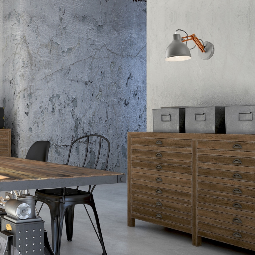 Vägglampa MARCELLO 1xE27/60W/230V bok