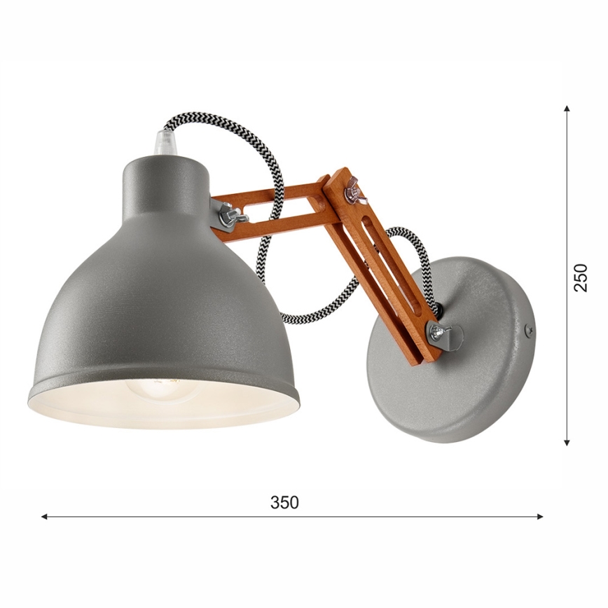 Vägglampa MARCELLO 1xE27/60W/230V bok
