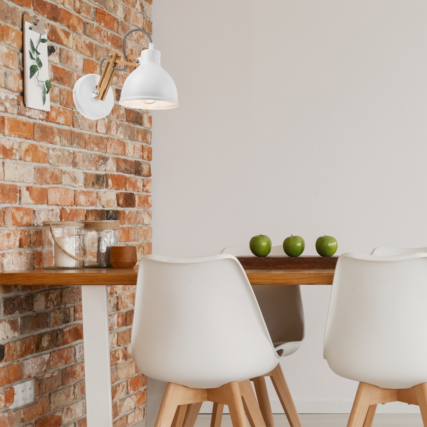 Vägglampa MARCELLO 1xE27/60W/230V bok