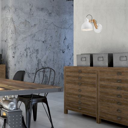 Vägglampa MARCELLO 1xE27/60W/230V bok