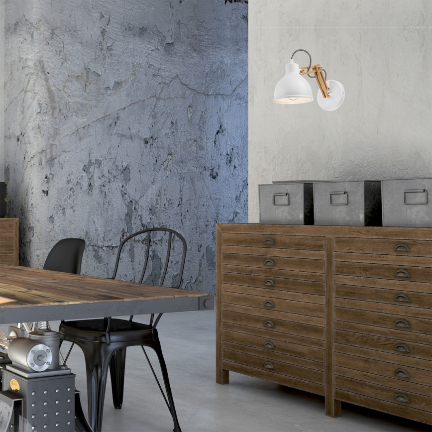 Vägglampa MARCELLO 1xE27/60W/230V bok