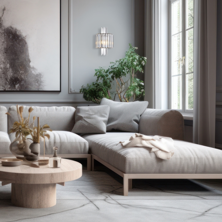 Vägglampa MARGOT 2xE14/40W/230V matt krom