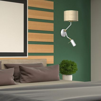 Vägglampa  MARSHALL 1xE27/40W/230V + 1xGU10/MR11/7W