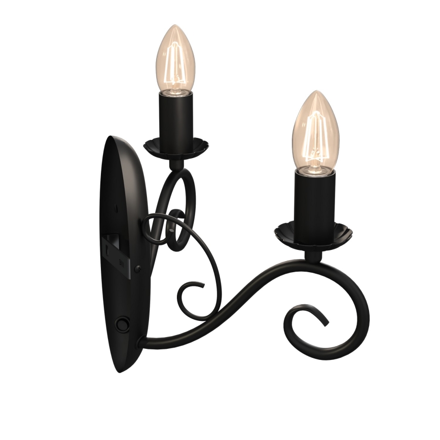 Vägglampa MAURO 2xE14/60W/230V