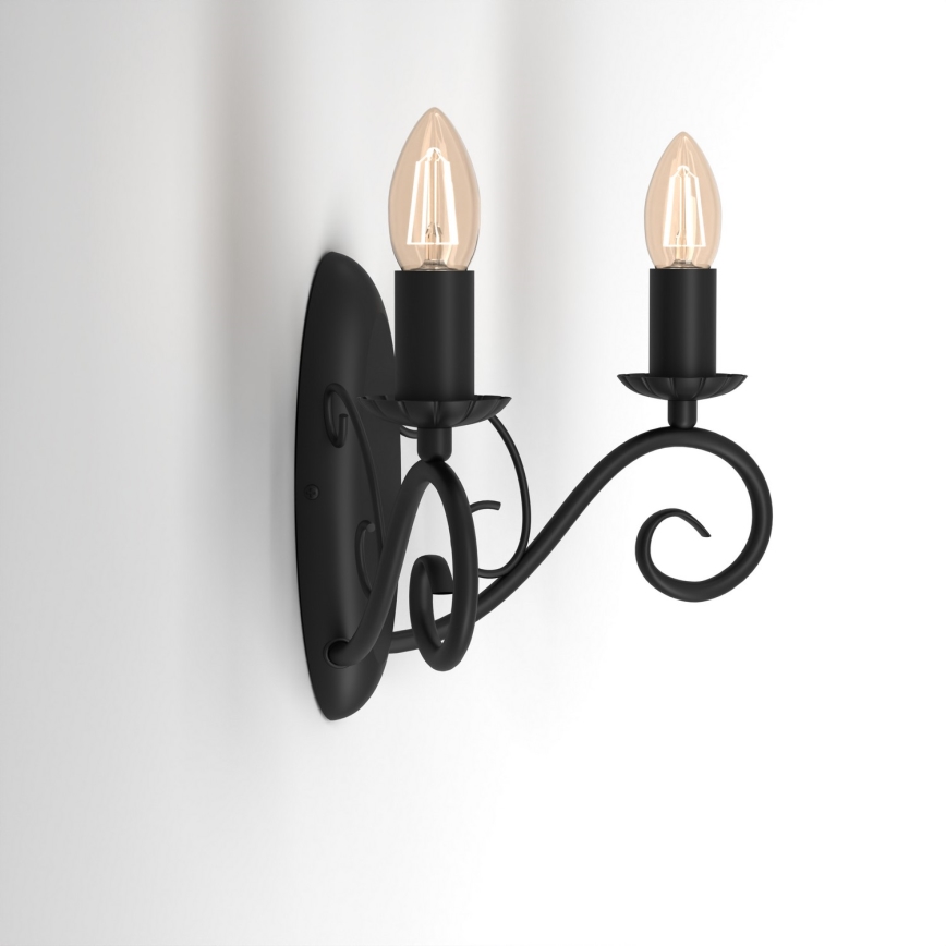 Vägglampa MAURO 2xE14/60W/230V