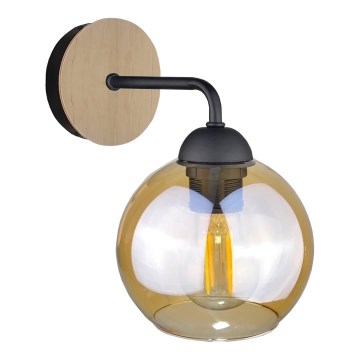 Vägglampa MELLE WOOD 1xE27/60W/230V