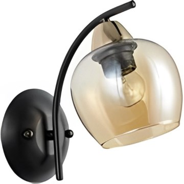 Vägglampa MERRA 1xE27/40W/230V svart/beige