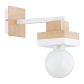 Vägglampa MIKO 1xE27/15W/230V vit/beige