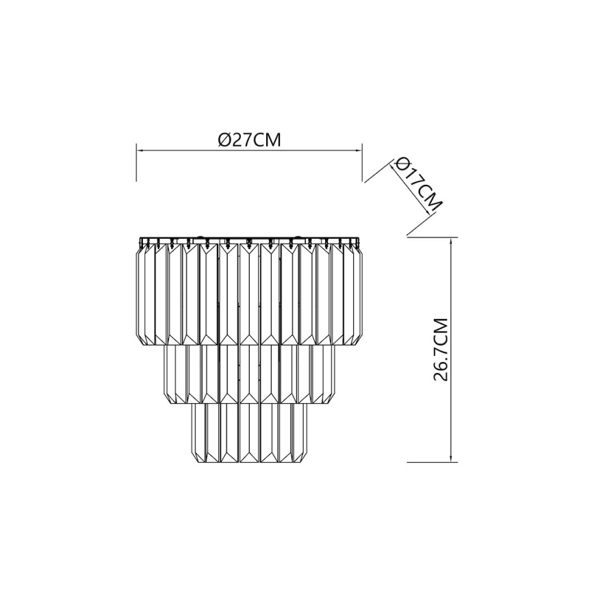 Vägglampa MILANO 2xE14/40W/230V guld