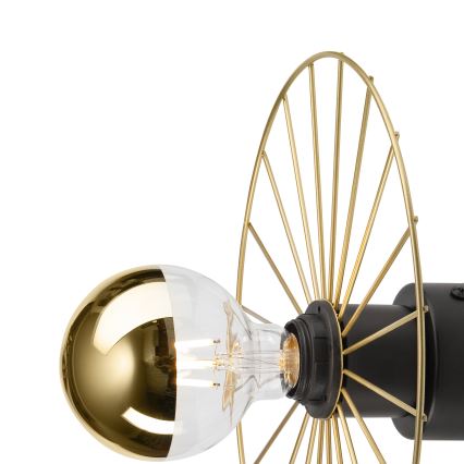 Vägglampa MONTANA 1xE27/15W/230V diameter 30 cm guld