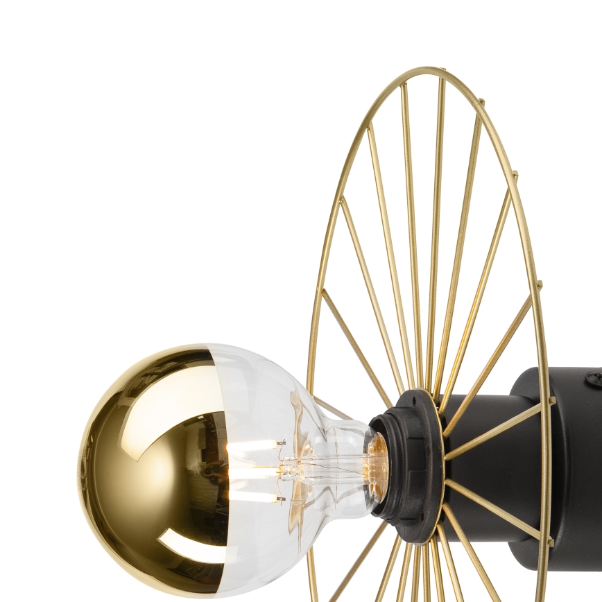 Vägglampa MONTANA 1xE27/15W/230V diameter 30 cm guld