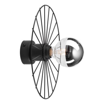Vägglampa MONTANA 1xE27/15W/230V diameter 30 cm svart